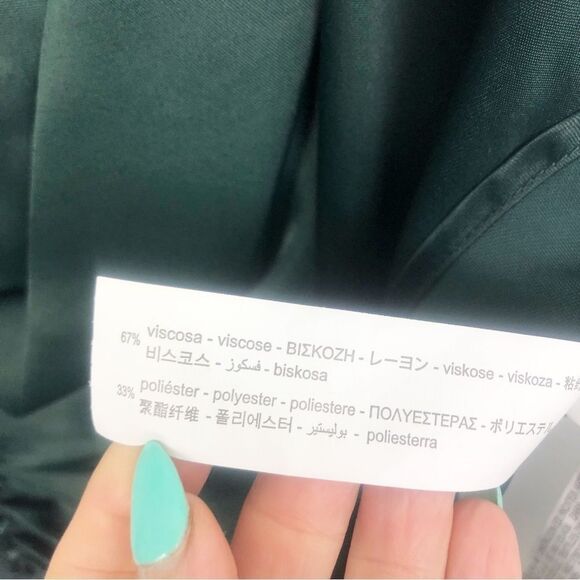 ZARA | NEW Forest Green Faux Wrap Button Side Sleeveless Top Women’s Size Large - Picture 11 of 11